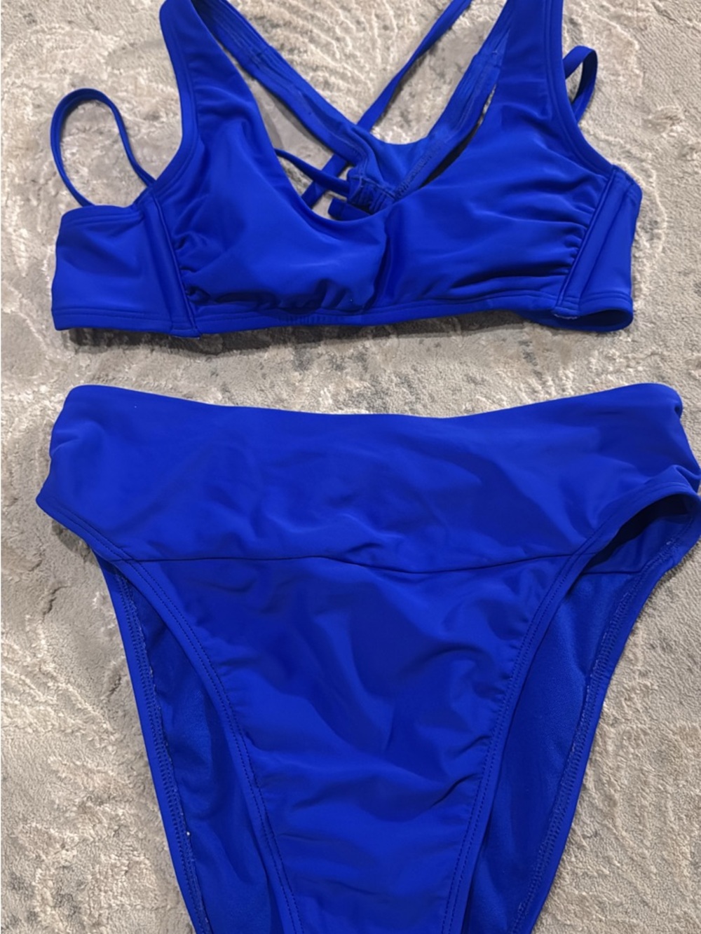 wild fable Electric Blue High-Waist Bikini Set